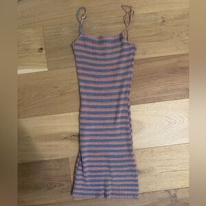 Rails Pink and Blue Striped Mini Dress